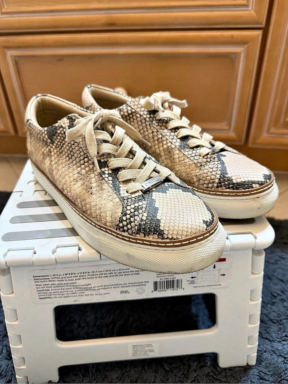 J/Slides Women's Animal Print Sneakers US 9